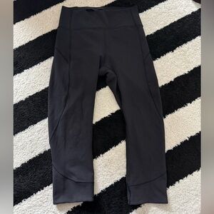 Black Cropped Lululemon leggings size 6